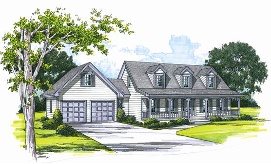 Cape Cod House Plan With 3 Bedrooms And 2 5 Baths Plan 3569