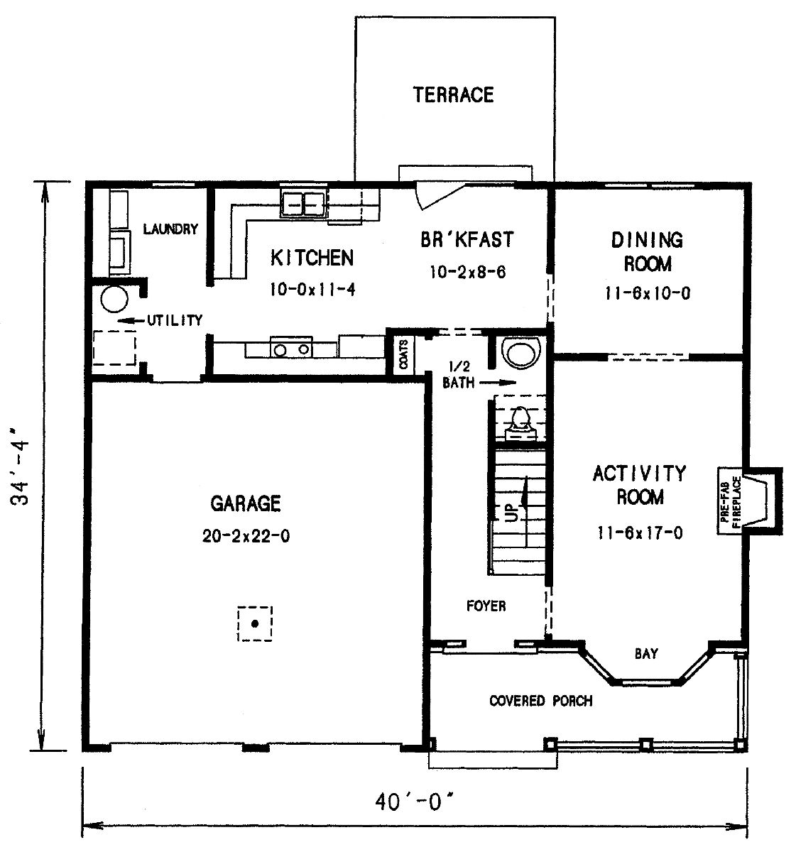 Cottage House Plan with 3 Bedrooms and 2.5 Baths Plan 3684