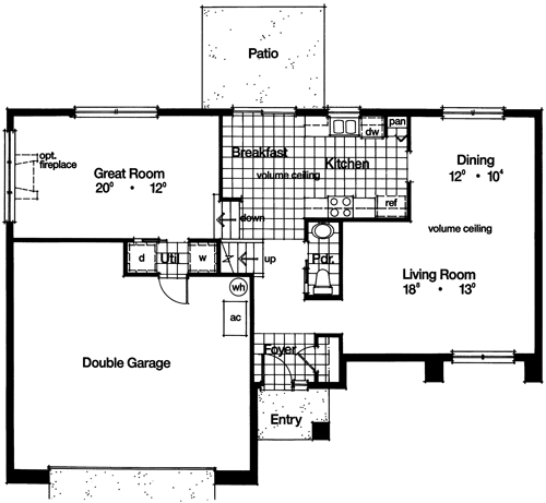 Contemporary House Plan with 4 Bedrooms and 2.5 Baths - Plan 3977