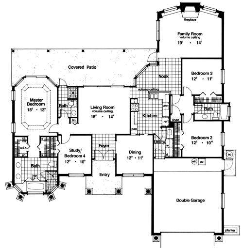 First Floor Plan image of Clifton House Plan