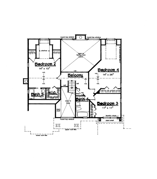 Contemporary House Plan with 4 Bedrooms and 3.5 Baths - Plan 4087