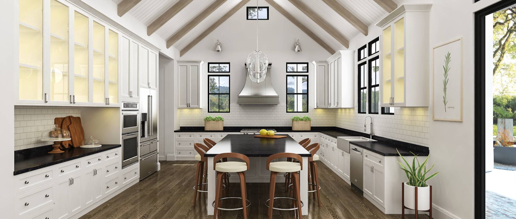 house plan with big kitchen